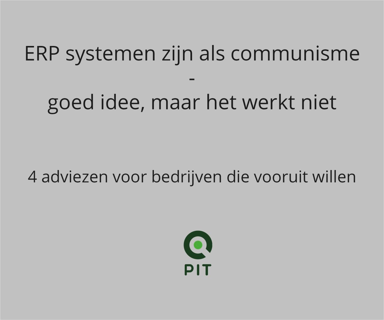 Van dé belofte naar dé blokkade