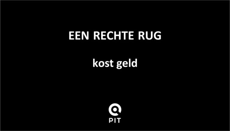 Een rechte rug kost geld » PIT digitale transformaties
